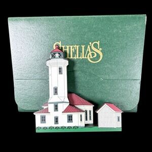 Point Wilson Lighthouse Port Townsend, WA Shelia's Shelf Sitter with box 2001
